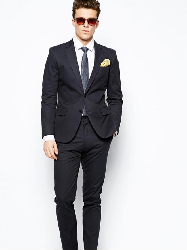 Slim Fit Suit In Panel