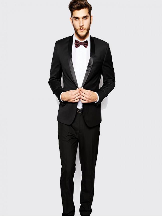 Slim Fit Suit In Panel